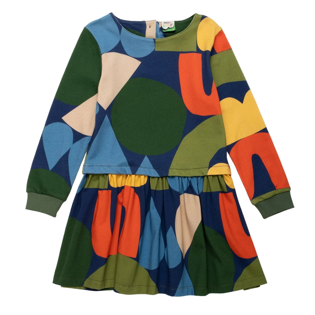 Organic Cotton Long Sleeve Dress - Fall Shapes