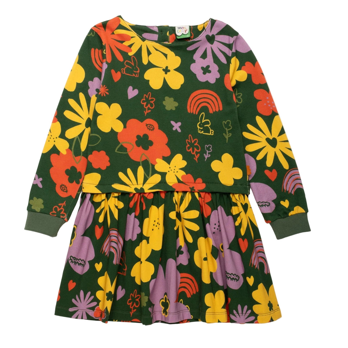 Organic Cotton Long Sleeve Dress - Wildflower