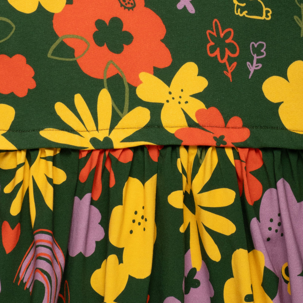 Organic Cotton Long Sleeve Dress - Wildflower