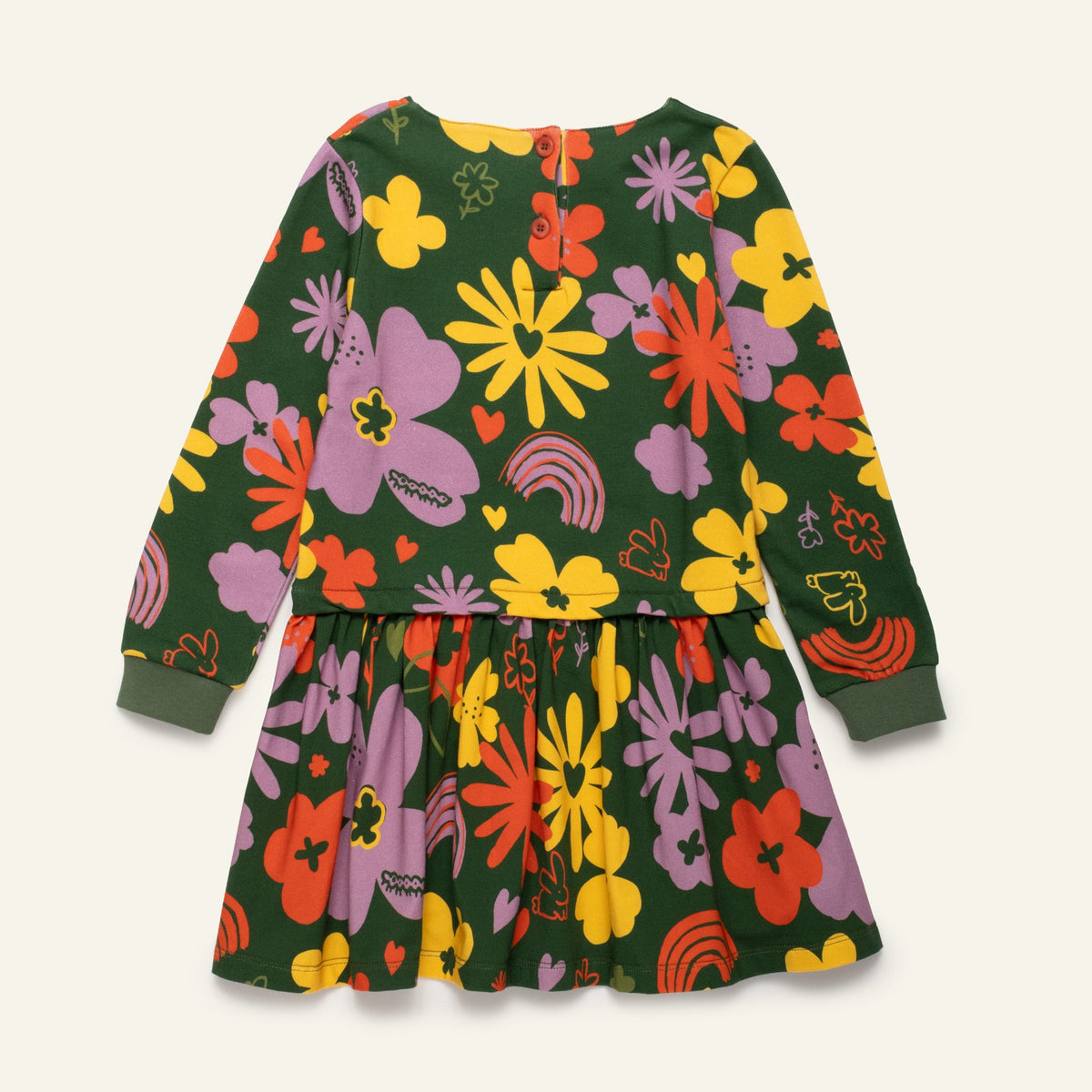 Organic Cotton Long Sleeve Dress - Wildflower