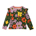 Organic Cotton Long Sleeve T-Shirt - Wildflower Ruffle
