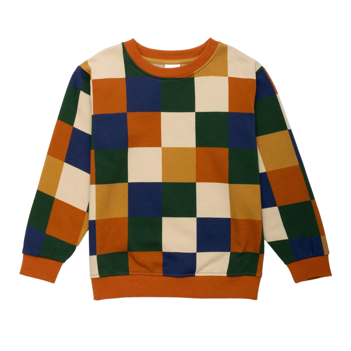 Organic Cotton Sweatshirt - Fall Checkered