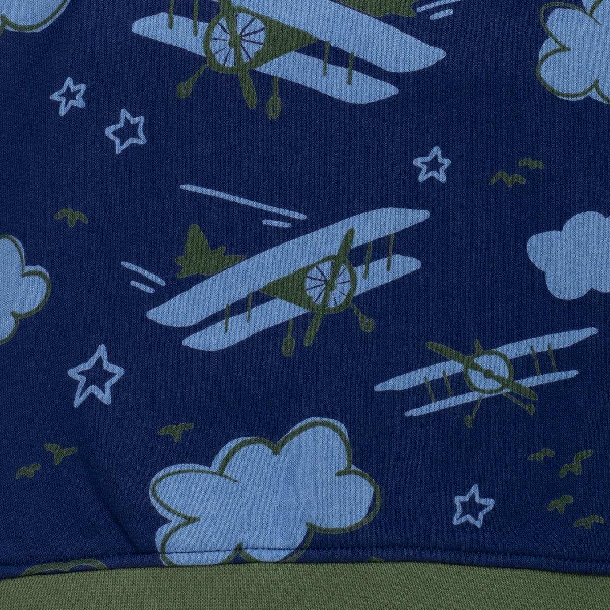 Organic Cotton Sweatshirt - Airplane Print