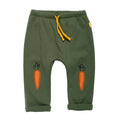 Organic Cotton Joggers - Embroidered Carrot