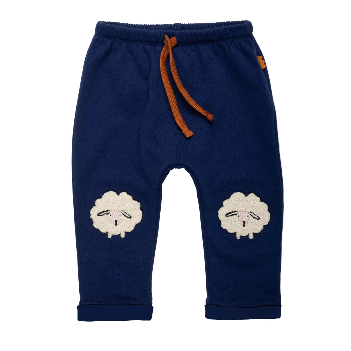 Organic Cotton Joggers - Embroidered Cozy Sheep