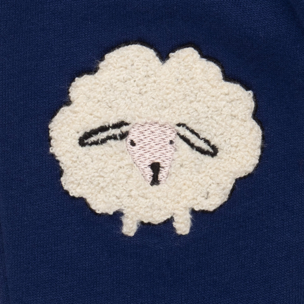 Organic Cotton Joggers - Embroidered Cozy Sheep