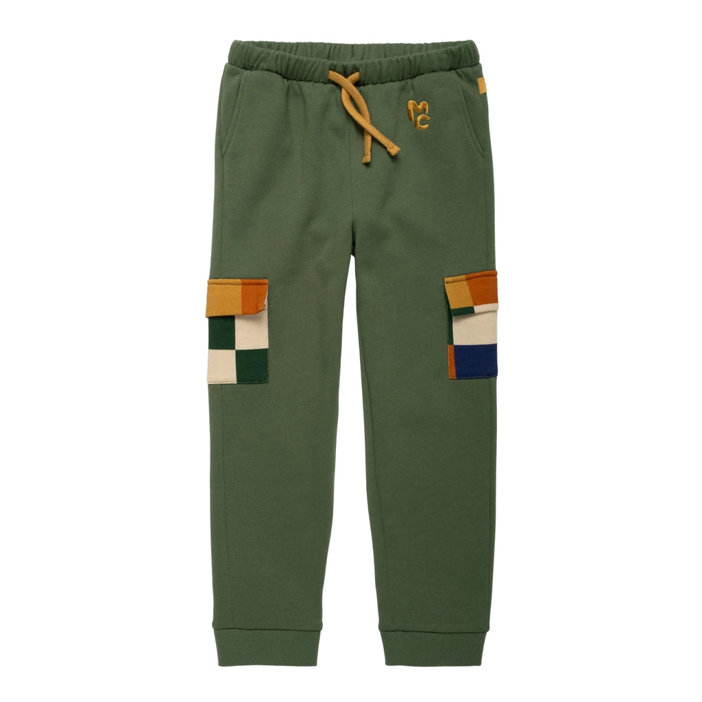 Organic Cotton Pocket Joggers - Green Checkered