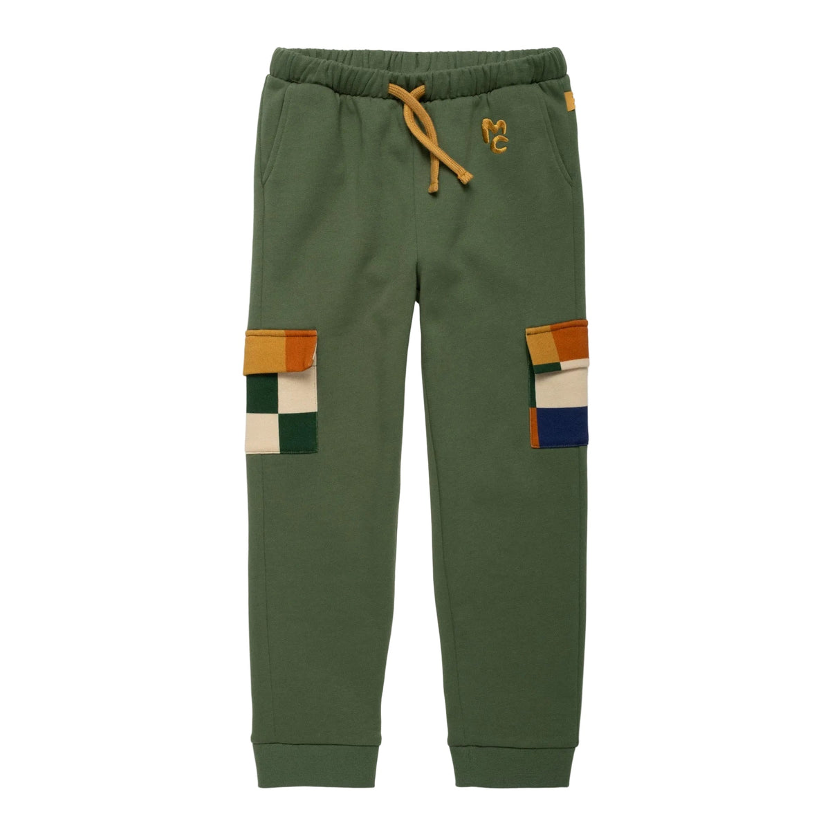 Organic Cotton Pocket Joggers - Green Checkered