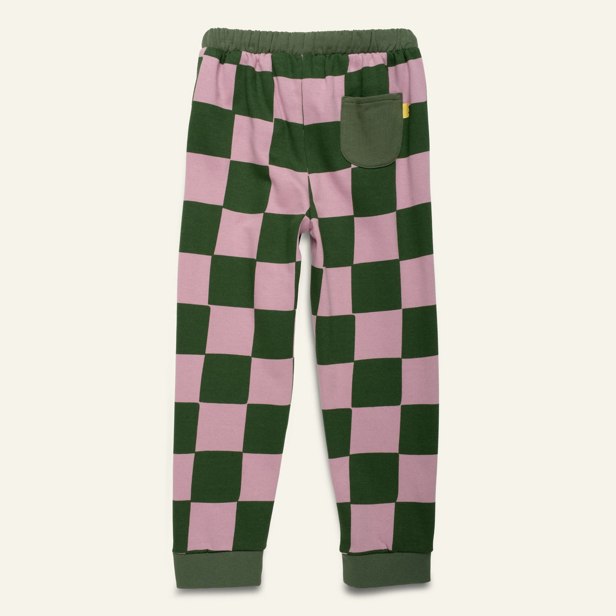 Organic Cotton Joggers - Green Checkered
