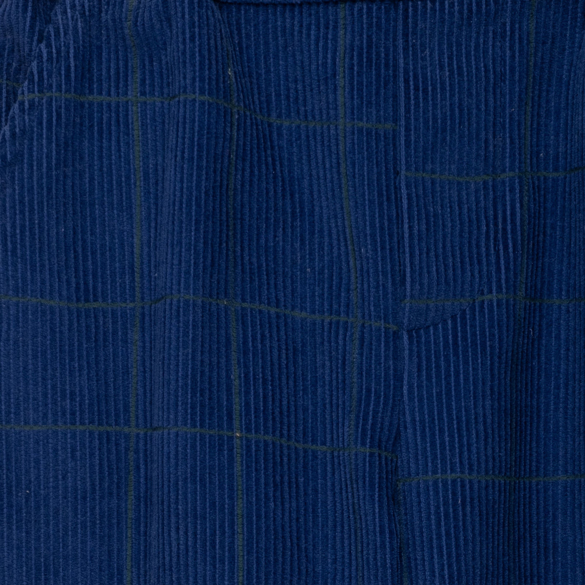 Organic Cotton Corduroy Pants - Navy Grid