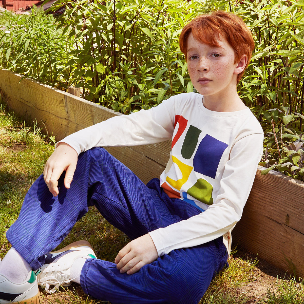 Organic Cotton Long Sleeve T-Shirt - Shapes