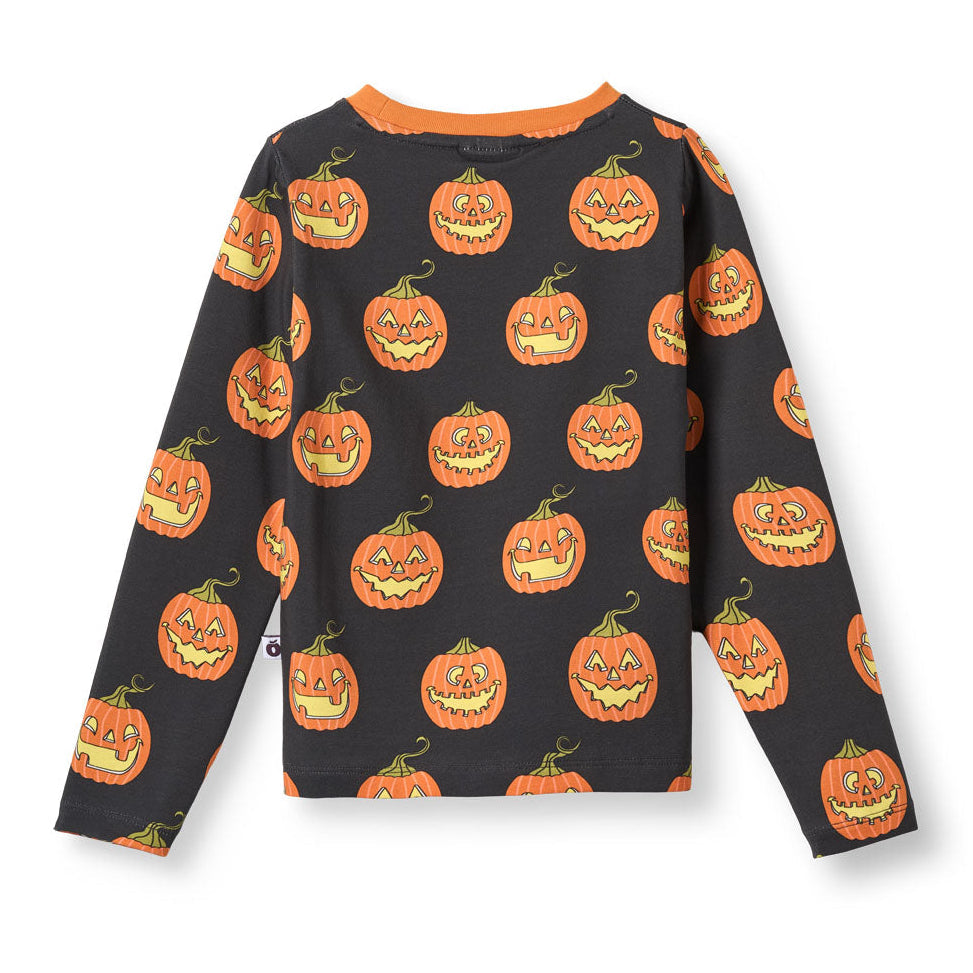 Organic Cotton Long Sleeve T-Shirt - Jack-O-Lanterns