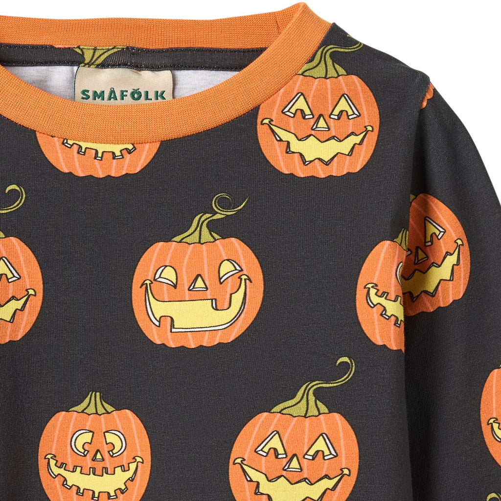 Organic Cotton Long Sleeve T-Shirt - Jack-O-Lanterns