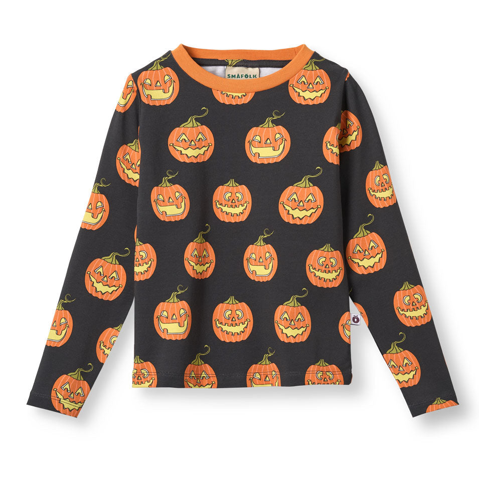 Organic Cotton Long Sleeve T-Shirt - Jack-O-Lanterns
