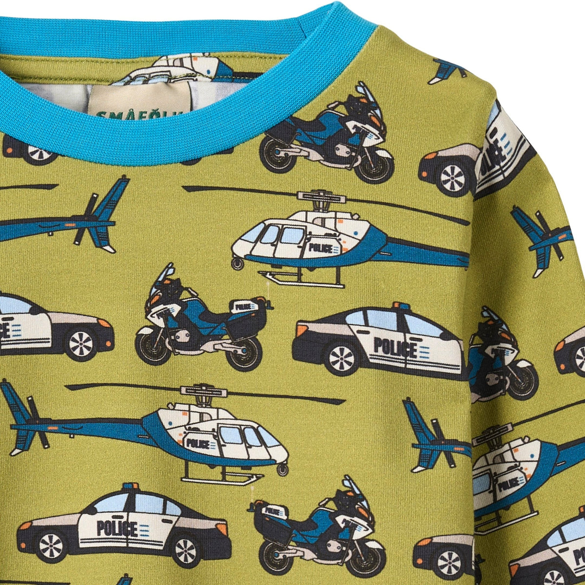 Organic Cotton Long Sleeve T-Shirt - Police Vehicles