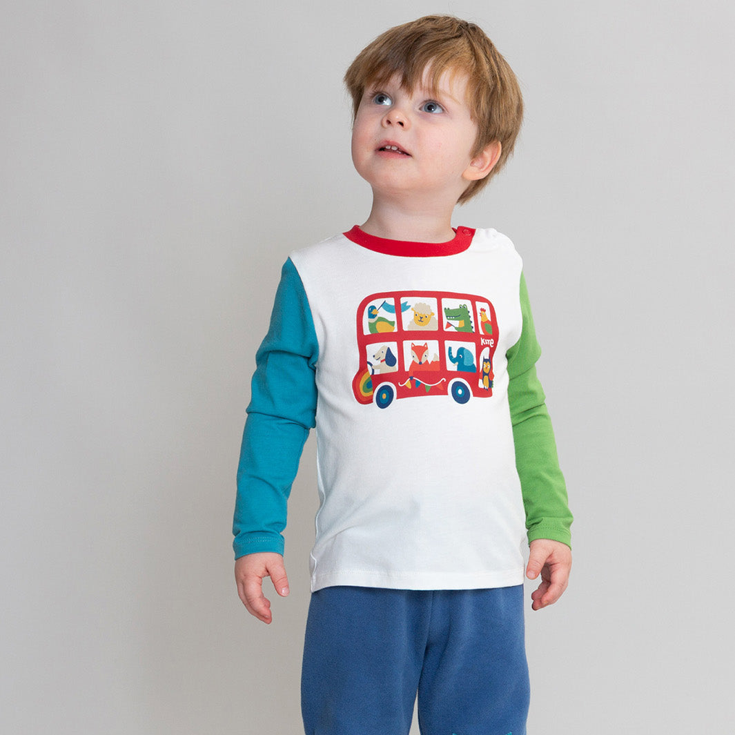 Organic Cotton Long Sleeve T-Shirt - Animal Bus