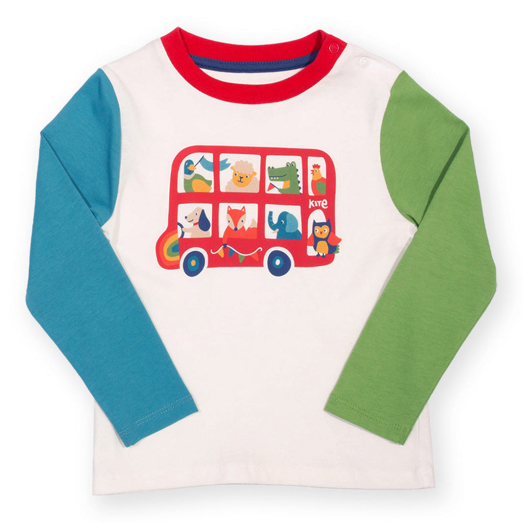 Organic Cotton Long Sleeve T-Shirt - Animal Bus