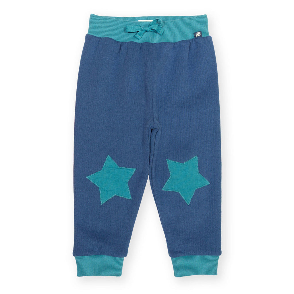 Organic Cotton Star Patch Joggers - Navy