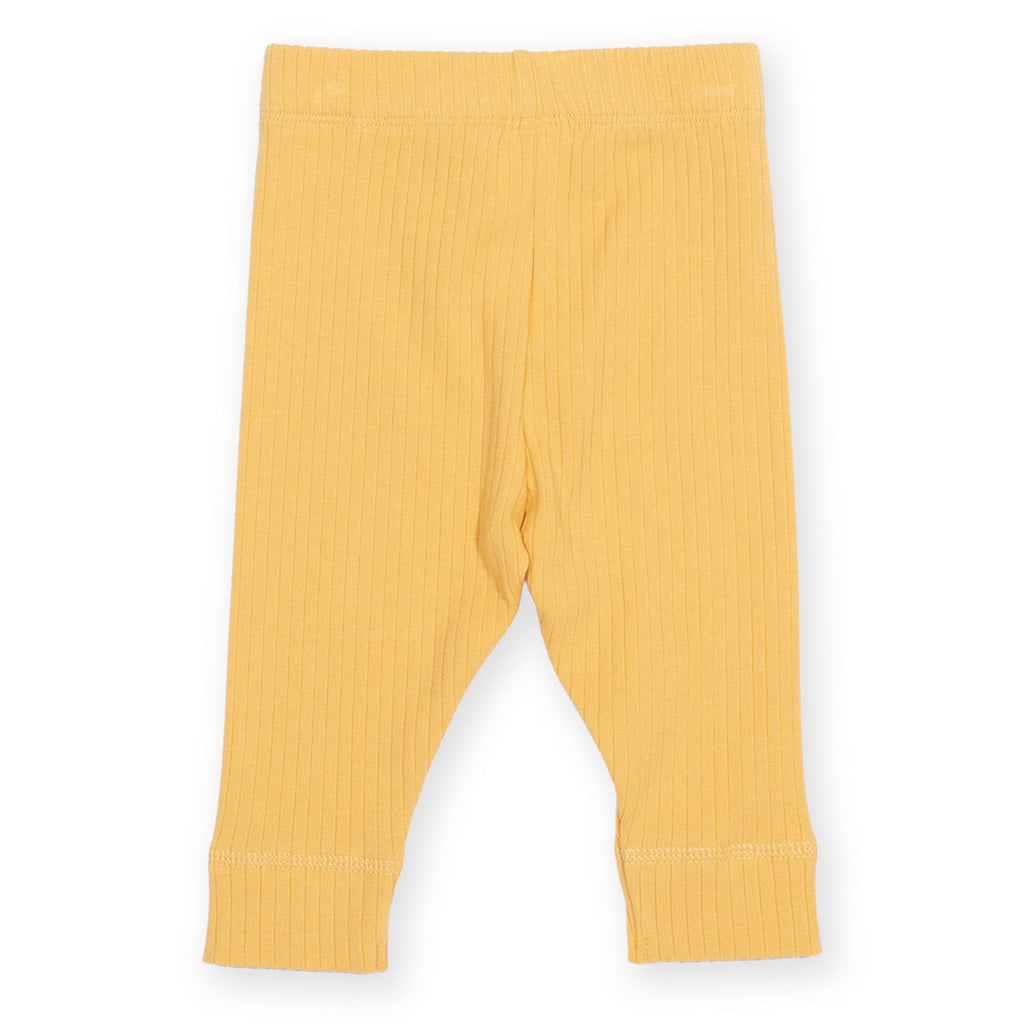 Organic Cotton Baby Pants - Yellow Rib
