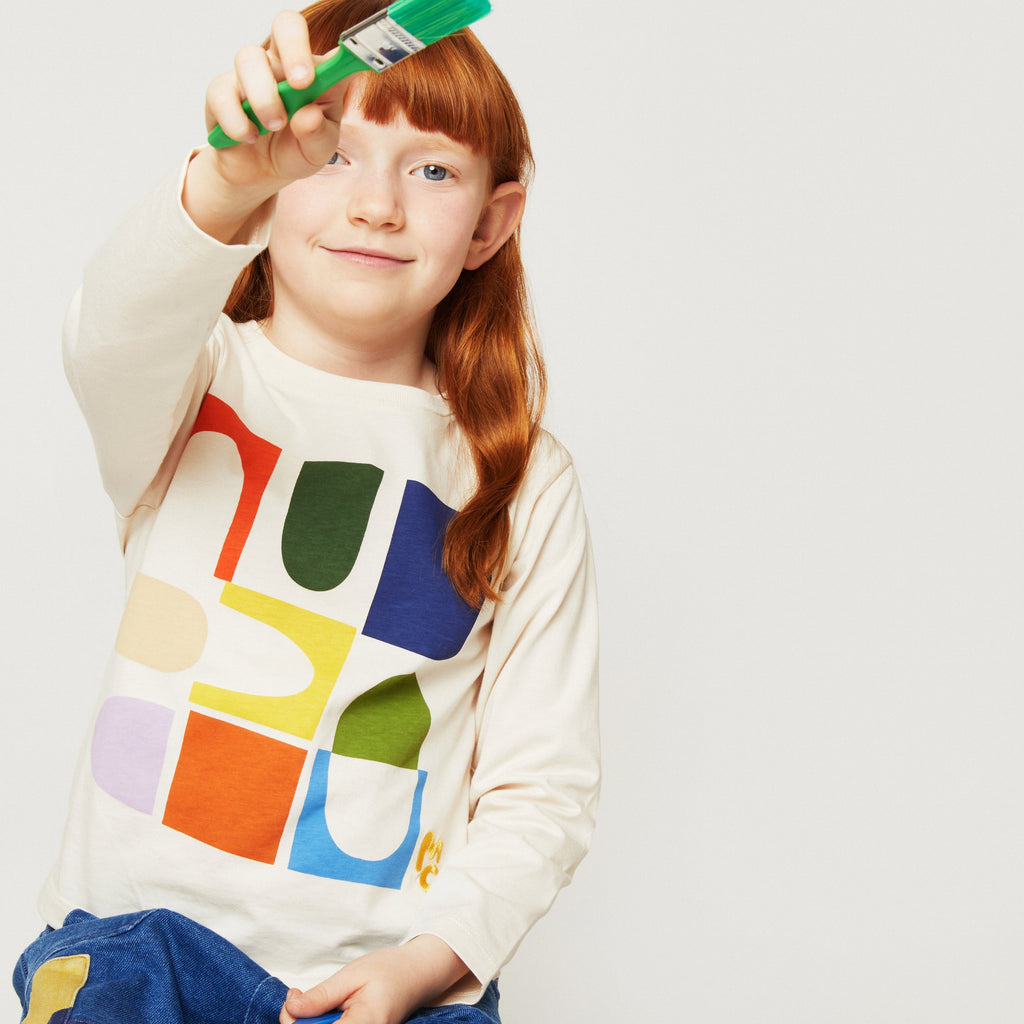 Organic Cotton Long Sleeve T-Shirt - Shapes