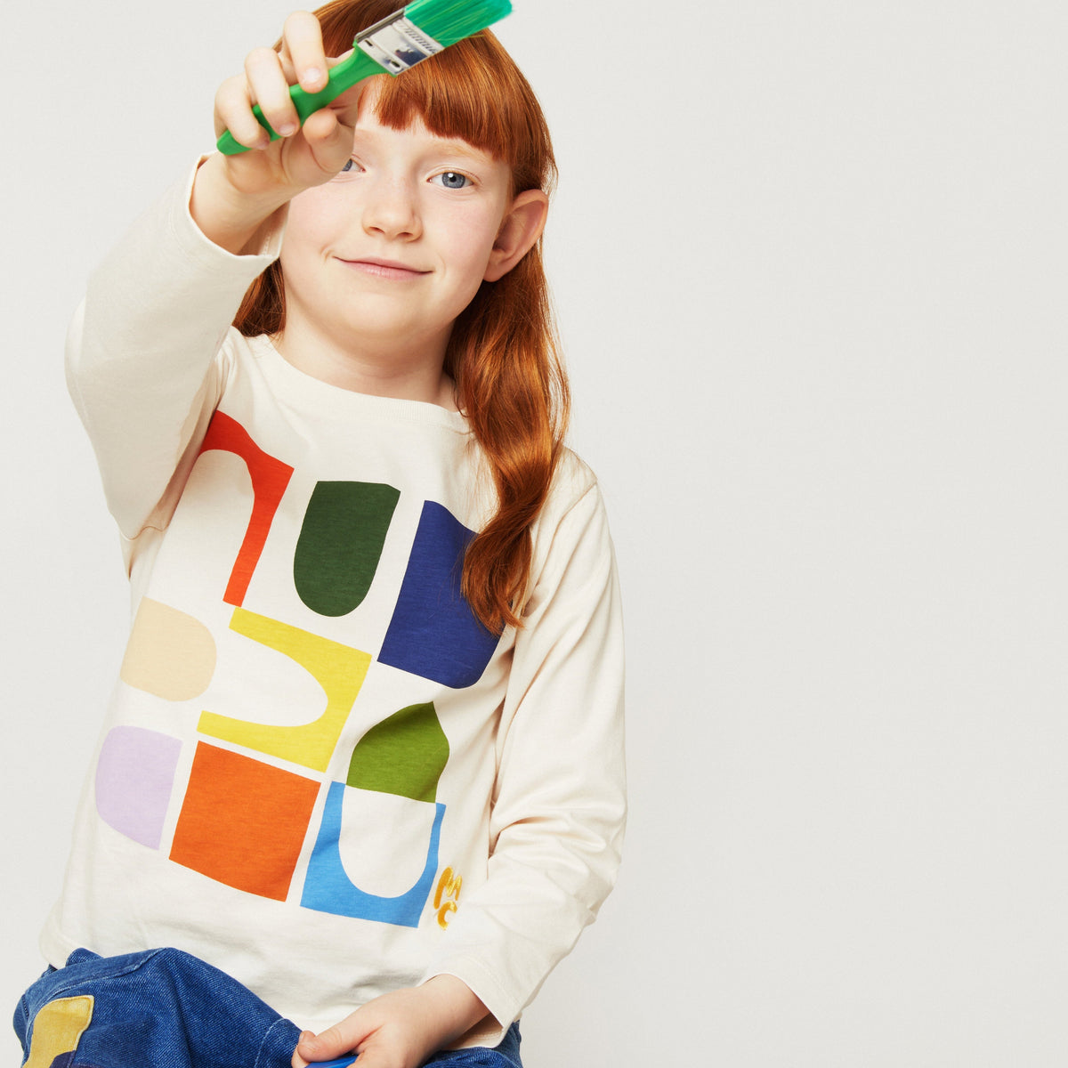 Organic Cotton Long Sleeve T-Shirt - Shapes