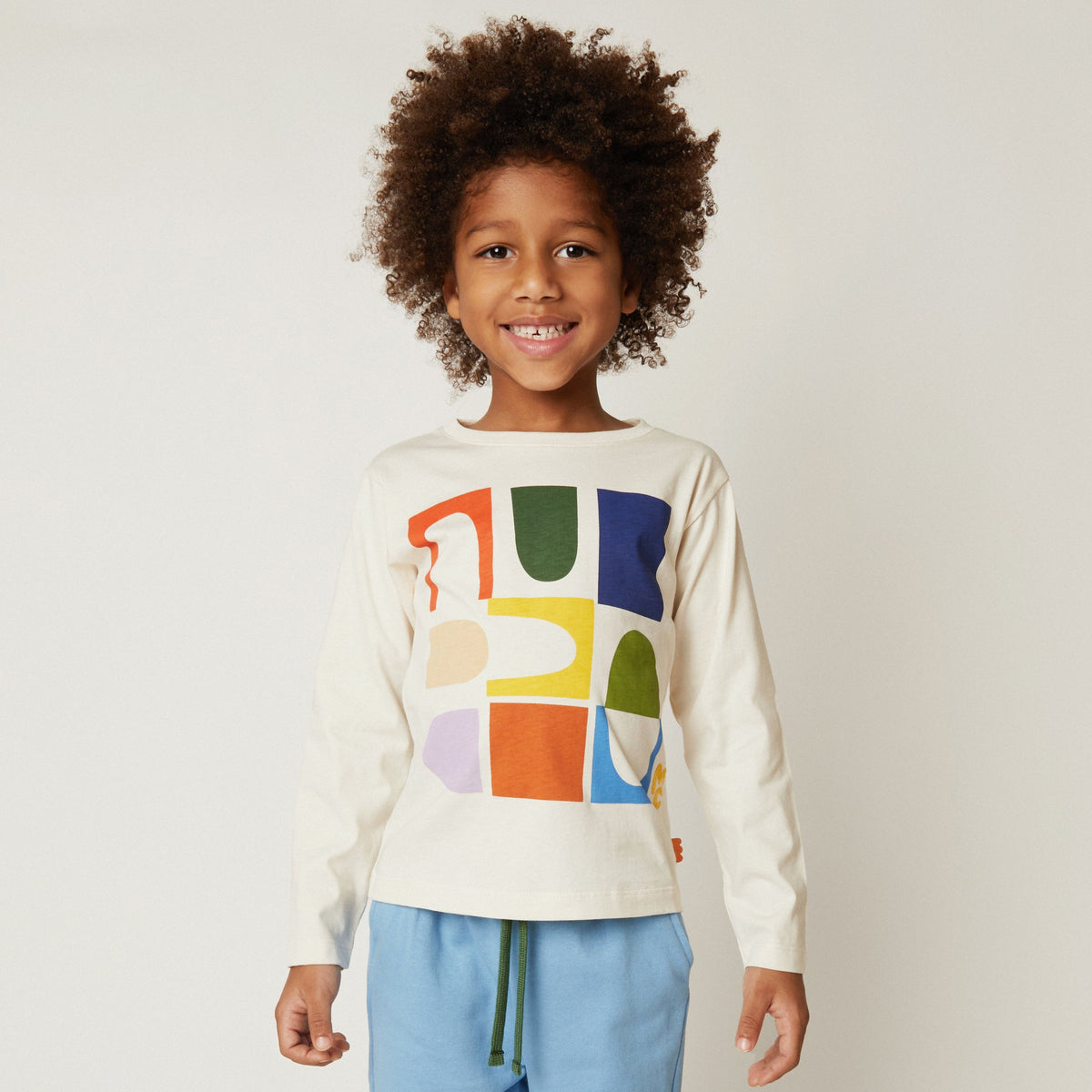 Organic Cotton Long Sleeve T-Shirt - Shapes