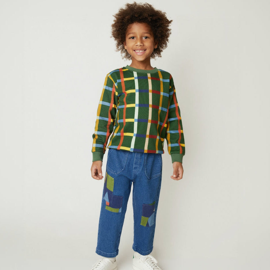 Organic Cotton Patched Denim Pant