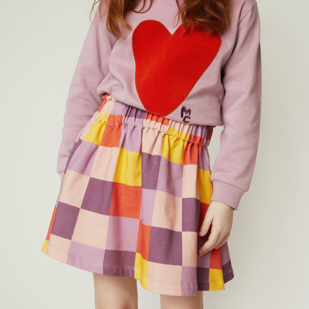 Organic Cotton Skirt - Checkered Twirl