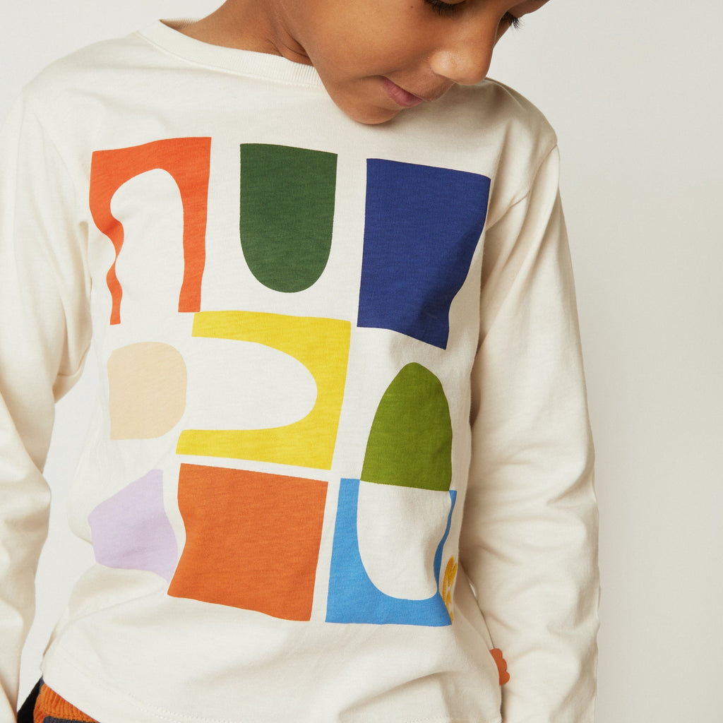 Organic Cotton Long Sleeve T-Shirt - Shapes