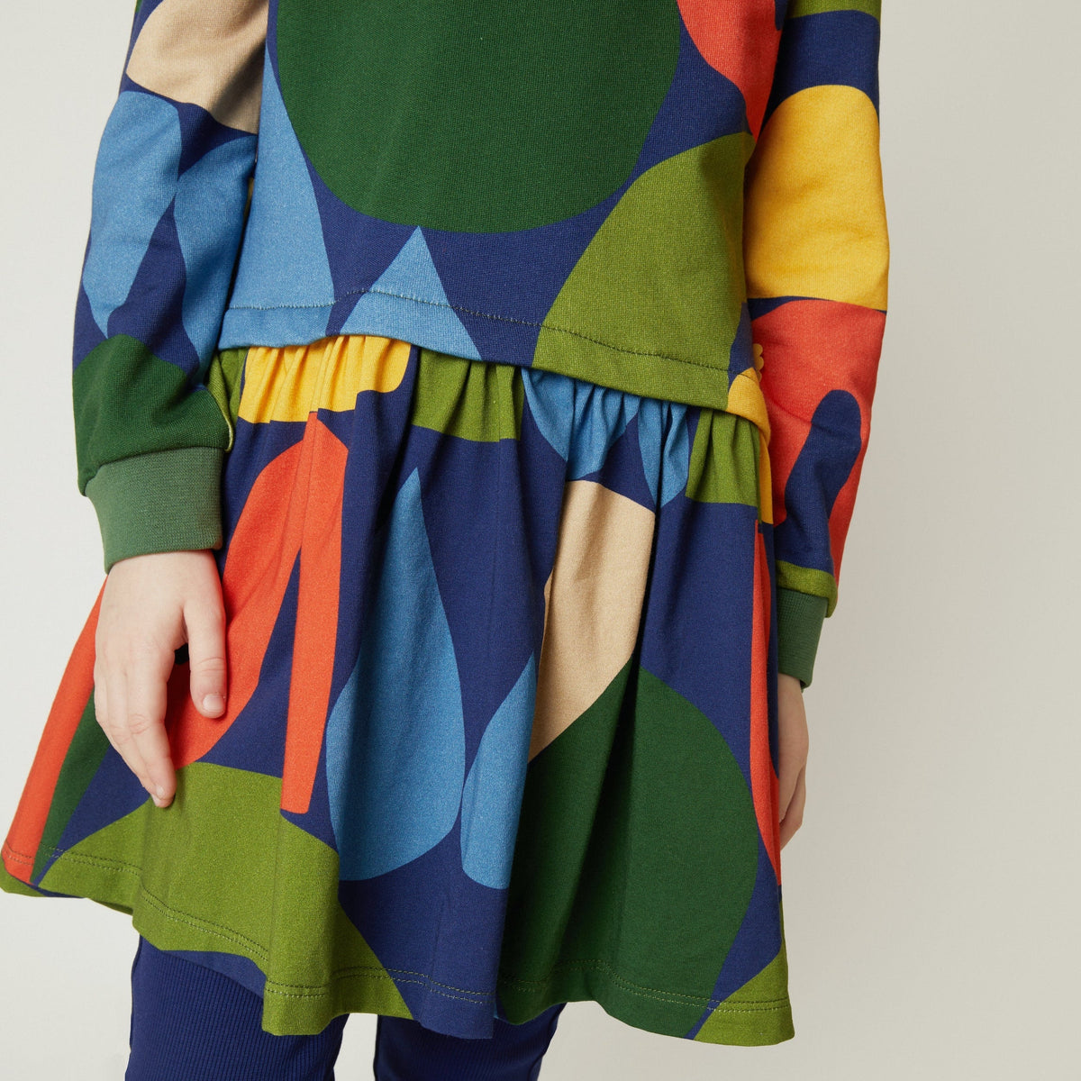Organic Cotton Long Sleeve Dress - Fall Shapes