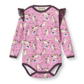 Organic Cotton Long Sleeve Bodysuit - Unicorns