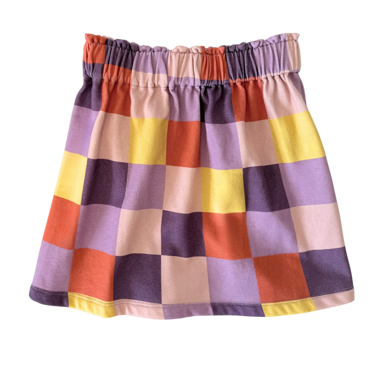 Organic Cotton Skirt - Checkered Twirl